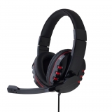 Gembird Gaming microphone & stereo headphones with volume control, glossy black