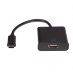 Adaptor video Gembird USB 3.1 Type-C (T) la HDMI (M), 15cm, Negru, A-CM-HDMIF-01