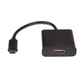 Adaptor Gembird, USB Tip C male - HDMI female, 0.15m, Black, A-CM-HDMIF-01