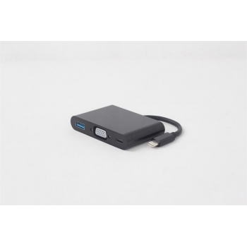 Gembird USB-C este un adaptor 3-n-1 de ncrcare + VGA + USB3, negru