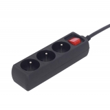 Prelungitor cu Intrerupator Gembird UPS Power 3 pize Lungime cablu 0.6m black EG-PSU3F-01