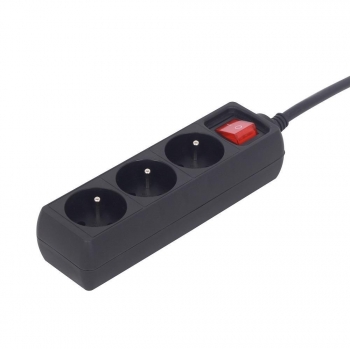 Prelungitor cu Intrerupator Gembird UPS Power 3 pize Lungime cablu 0.6m black EG-PSU3F-01