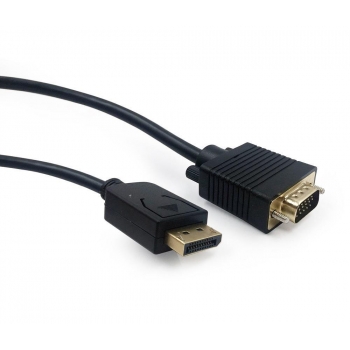 Cablu video Gembird DisplayPort Male - VGA Mle, 1.8m, negru CCP-DPM-VGAM-6