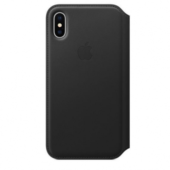 Apple iPhone X Leather Folio Black