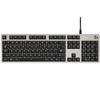 Logitech mechanical gaming keyboard G413, USB, Silver, White LED