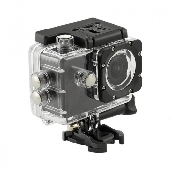 2.0'' Waterproof Sports Camera 4K QOLTEC for helmet/bike | Wi-Fi | black