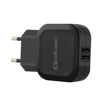 Qoltec AC adapter for Smartphone / Tablet | 12W | 5V | 2.4A | 2xUSB