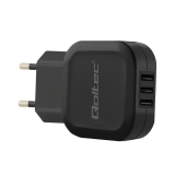 Qoltec AC adapter for Smartphone / Tablet | 17W | 5V | 3.4A | 3xUSB