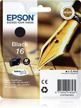 Cerneala Epson T1621 negru DURABrite | 5.4ml | WF-2010/25x0