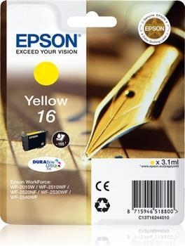 Cerneala Epson T1624 galben DURABrite | 3,1 ml | WF-2010/25x0