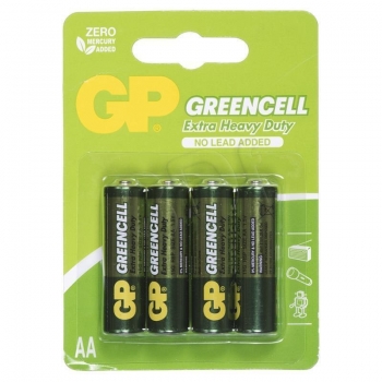 Zinc-chloride battery GP Batteries 15G-U4 AA | R6 | 1.5V | GREENCELL | blister 4