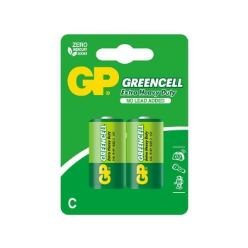 Zinc-chloride battery GP Batteries 14G-U2 C | R14 | 1.5V | GREENCELL | blister 2
