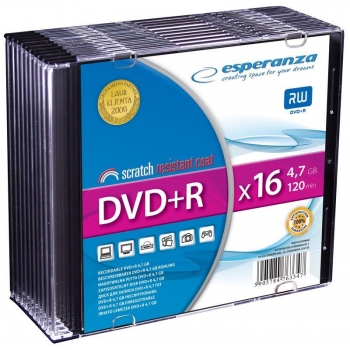 DVD+R ESPERANZA [ slim jewel case 10 | 4.7GB | 16x ]