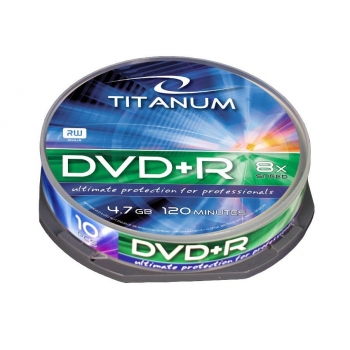 DVD+R TITANUM [ cake box 10 | 4.7GB | 8x ]