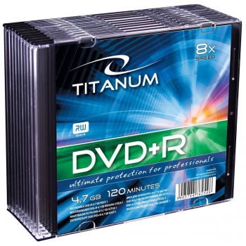 DVD+R TITANUM [ slim jewel case 10 | 4.7GB | 8x ]