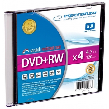 DVD+RW ESPERANZA [ slim jewel case 1 | 4.7GB | 4x ]