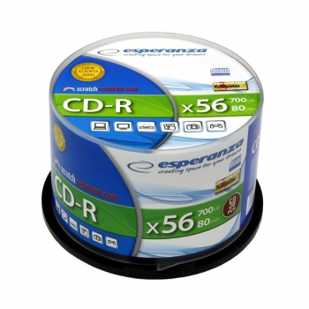 CD-R ESPERANZA [ cake box 50 | 700MB | 52x | Silver ]