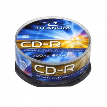 CD-R TITANUM [ 25ks/kr., 700MB, 52x, cake box ]