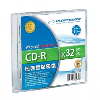 mini CD-R ESPERANZA [ slim jewel case 1 | 195MB | 32x ]
