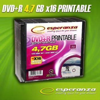 DVD+R ESPERANZA [ slim jewel case 10 | 4,7GB | 16x | to nadruku ]
