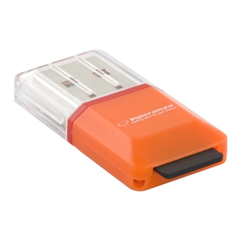 ESPERANZA Cititor de card MicroSD| EA134O|portocali| USB 2.0|(MicroSD Pen Drive)