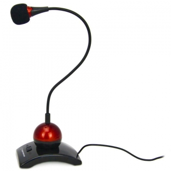 Microfon Esperanza EH130 switch ON-OFF black-red EH130 - 5905784769035