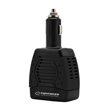 Invertor ESPERANZA 75W EZ104K | DC 12V/AC 220-230V | 1x USB 5V 1,5A