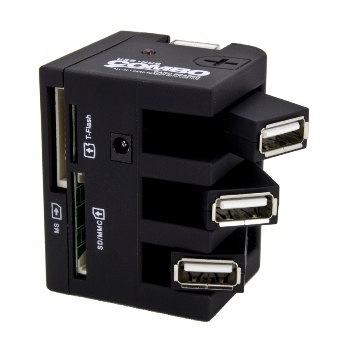 ESPERANZA Czytnik Kart All in One + Hub 3 Porty USB EA131 COMBO