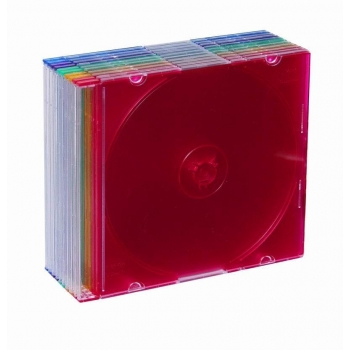 ESPERANZA Slim Box Color 5,2 mm for CD/DVD ( 10 Pcs. PACK)