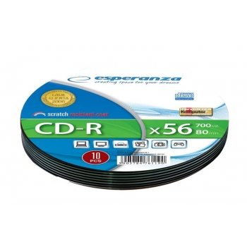 CD-R ESPERANZA [ Soft Pack 10 | 700MB | 52x | Silver ]