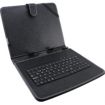 ESPERANZA EK124 MADERA Tastatura + Geanta pentru Tablet 9,7''|Negru|Piele ecolog