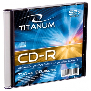 CD-R TITANUM [ slim jewel case 1 | 700MB | 52x ] - 200pcs