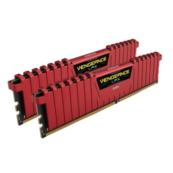 Corsair VengeanceÂ® LPX 2x16GB DDR4 DRAM 2400MHz C14 - red