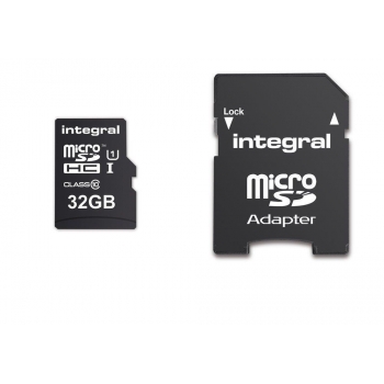 INTEGRAL INMSDH32G10-90U1 Integral micro SDHC/XC Cards CL10 32GB - Ultima Pro - UHS-1 90 MB/s transfer