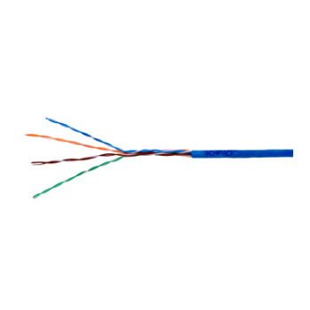 Cablu U/UTP Cat.5e, 4x2xAWG24/1, PVC, Eca, albastru, Schrack HSEKU424P1