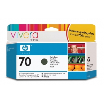 Cartus Cerneala HP Nr. 70 Matte Black Vivera Ink 130 ml for Designjet Z2100 24', Designjet Z2100 44' Q6677A, Designjet Z2100 44' Q6677C, Designjet Z3200 24' C9448A