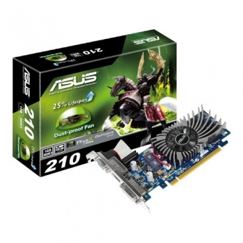 Placa Video Asus nVidia GeForce 210 1GB GDDR3 64bit PCI-E x16 2.0 HDMI DVI VGA 210-1GD3-L
