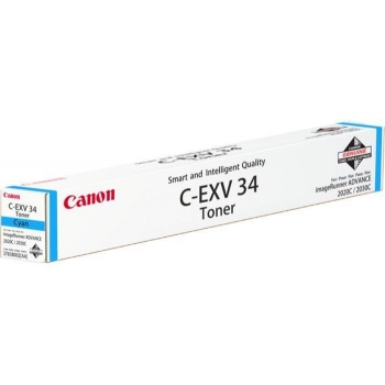 Cartus Toner Canon C-EXV34 Cyan 19000 Pagini for IR Advance C2020L/2030L CF3783B002AA