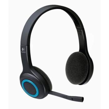 Casti Wireless Logitech H600 cu microfon negru-albastre 981-000342