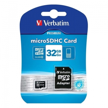 Card Memorie MicroSDHC Verbatim 32GB Clasa 10 + Adaptor SD 44083