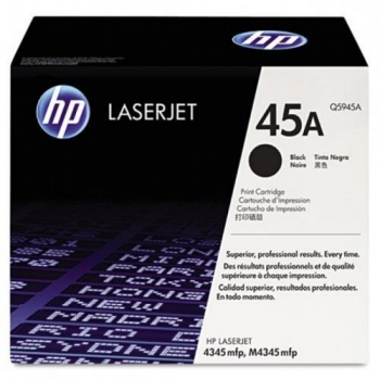 Cartus Toner HP Nr. 45A Black 18000 Pagini for LaserJet 4345 MFP, 4345X MFP, 4345XM MFP, 4345XS MFP Q5945A