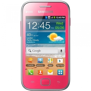 Telefon Mobil Samsung Galaxy Ace S6802 Duos Pink Dual SIM 3.5" 320 x 480 832MHz memorie interna 3GB Android v2.3 SAMS6802PINK