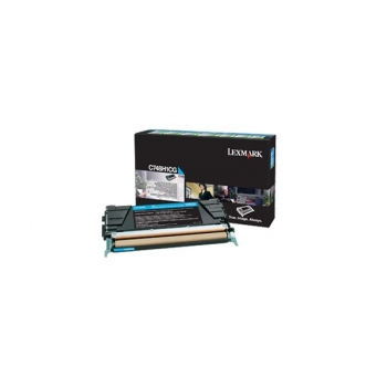 Cartus Toner Lexmark C748H1CG Cyan High Yield Return Program 10000 Pagini for C748