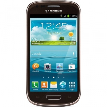 Telefon Mobil Samsung Galaxy S3 Mini i8190 Brown 4" 480 x 800 Cortex A9 Dual Core 1.0GHz memorie interna 8GB Android v4.1 SAMI8190B