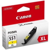 Cartus Cerneala Canon CLI-551Y XL Yellow High Capacity 11ml for IP7250, MG5450, MG6350 BS6446B001AA