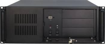 Inter-Tech IPC 4U-4088-S 19 rack case, carcasa server 4U pentru rack, fara sursa, 3x5.25 (extern), 8x3.5 (intern), 5x2.5 (intern, inaltime maxima unitati: 4x9.5mm si 1x15mm), fata ï¿½ 1x 120mm fan (inclus), spate ï¿½ 2x 60mm fans (optional), 2x USB 2.0, d