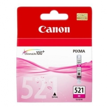 Cartus Cerneala Canon CLI-521M Magenta 470 Pagini for Pixma IP3600, IP4600, IP4700, MP550, MP560, MP620, MP630, MP640, MP980, MP540, MP990, MX870 BS2935B001AA