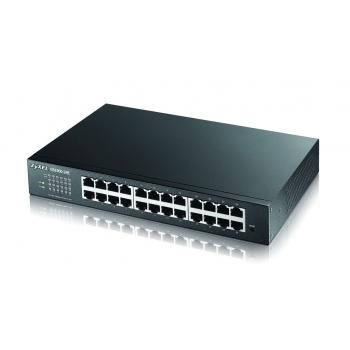 GS1900-24E Switch Gigabit Web Managed, Rackmount, 24 x Gigabit Port, metal, IPV6, Fanless Design