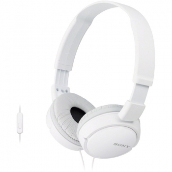 Casti Sony MDRZX110AP, Frecventa (Hz) 12- 22.000, Impedanta (ohmi) 24, Conector Stereo mini in forma de L, placat cu aur, difuzor 30 mm, alb