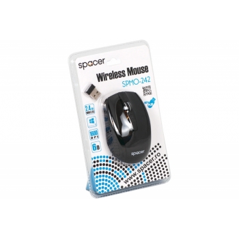 Mouse Wireless Spacer 6D Optic 5 butoane 1600 dpi black SPMO-242